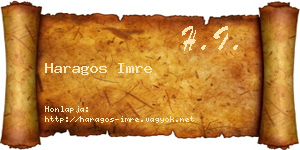 Haragos Imre névjegykártya